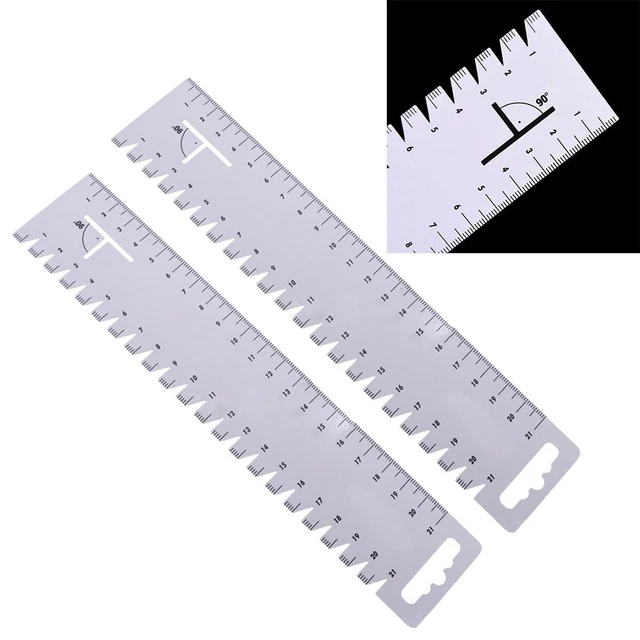 Hohe Qualität Lineal Nähen Quilten Ultradünn 2 Stück 21cm Weiß Werkzeuge