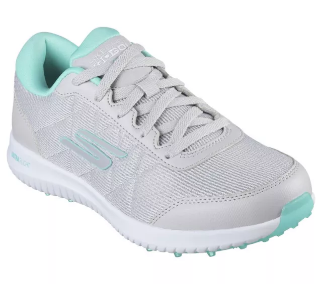 Skechers Go Golf Max Fairway 4 Chaussures de Golf Dames Gris/Turquoise