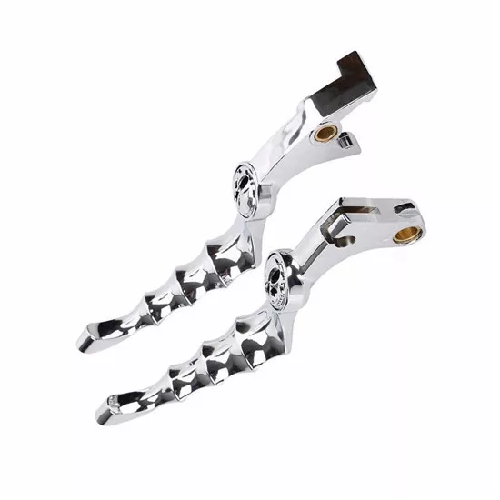 Chrome Skull Zombie Brake Clutch Levers For Honda Shadow VT 600 750 1300 1100 CB