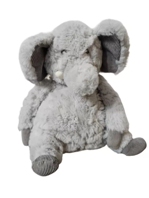 `First Impressions Elephant Plush Macy's Stuffed Animal Gray Baby Soft Corduroy