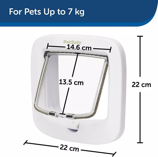 Manual-Locking Cat Flap- White 2