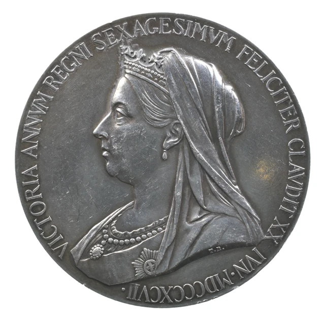 カナダ 1897 Diamond Jubilee 6c 未使用1種 1897 Sterling Silver Queen Victoria Diamond Jubilee Medal