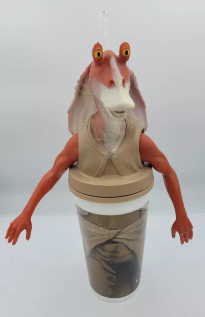 Star Wars Episode I Phantom Menace Jar Jar topper cup Taco Bell KFC Pizza Hut