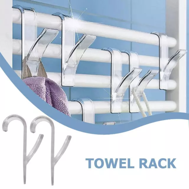 2pcs Holder Drying Rack Space Saving Tower Rack Hanger Clips for Bathroom Travel