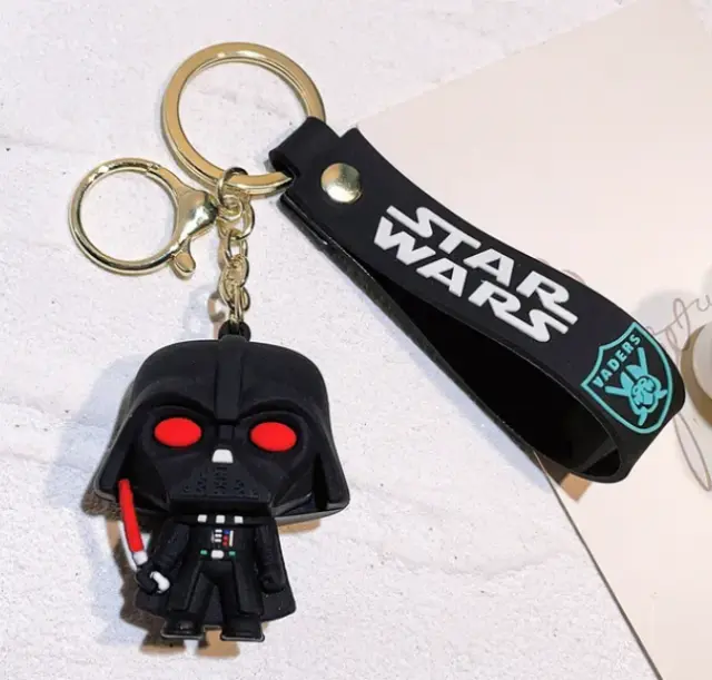 Star Wars Keyring -Character Animated DARTH VADER Keychain-Pendant-Bag Pom-Charm