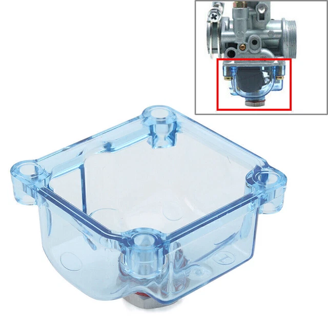 ​Blue Motorcycle Transparent Carburetor Float Bowl Shell Case For PHBG Carb 50cc