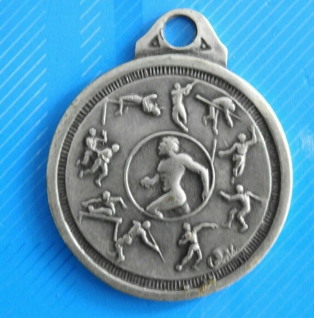 Plaque Médaille Sportive Ancienne - E. BOUILLOT - Métal Argenté