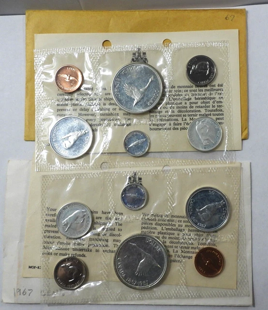 2 - 1967 Canada Silver Proof Prooflike sets exactly as shown  (136)