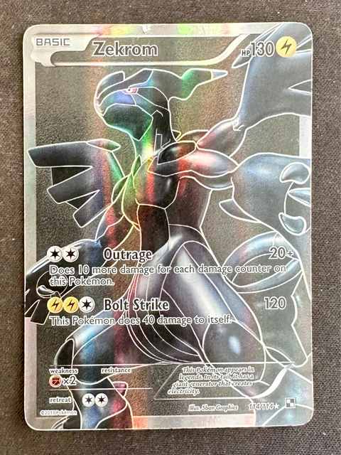 ZEKROM FULL ART Pokemon TCG Black & White 114/114 HP $80.00 - PicClick CA