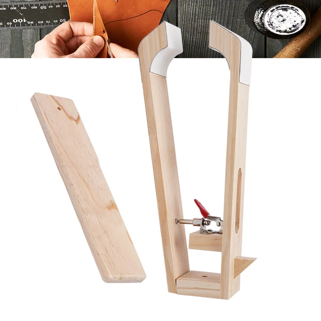 Wooden Desktop Leather Craft Hand Table Stitching Sewing Pony Horse Clamp Tools