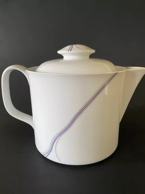 HTF RORSTRAND Rainbow Tea Pot With Lid, Sweden