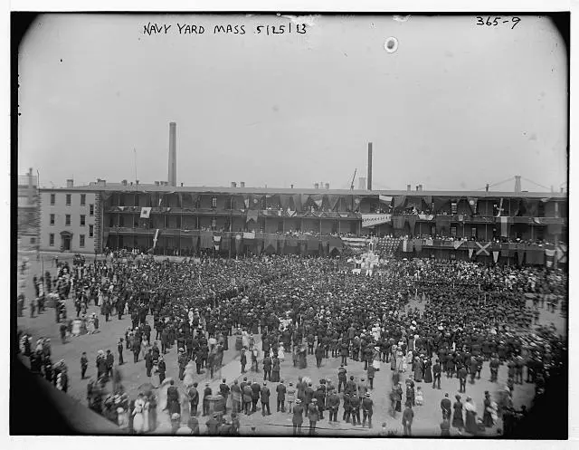 Navy Yard Mass c1900 Large Historic Old Photo