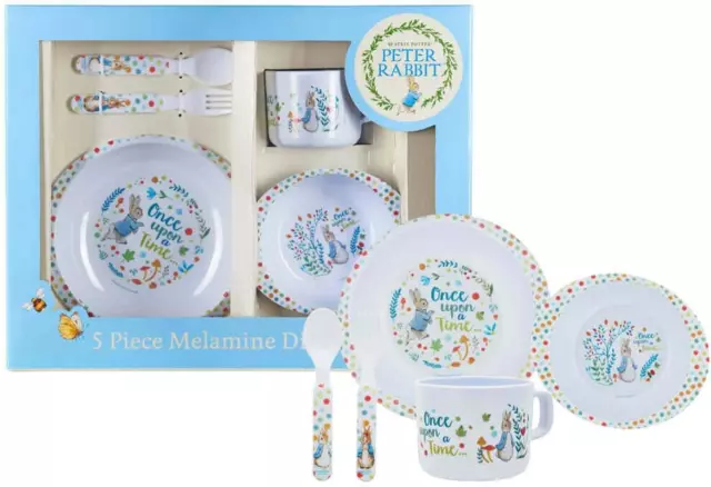 BEATRIX POTTER 5Pc Dinner Set: Classic Peter Rabbit