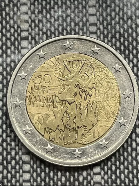 Fehlprägung 2 Euro Münze 30 Jahre Mauerfall 2019 Deutschland - Rarität