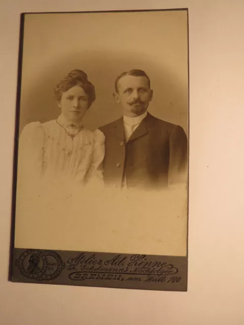 Brema - coppia - uomo con barba e donna - ritratto / CDV