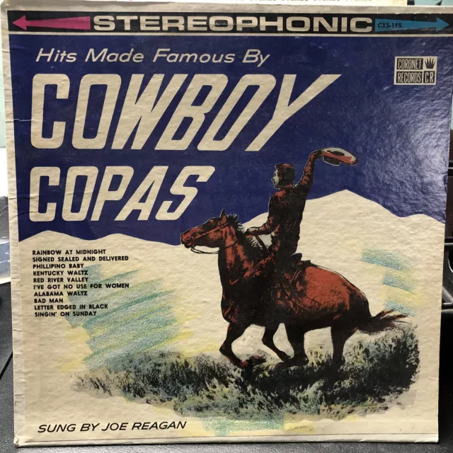 Hits Made Famous By Cowboy Copas Joe Reagan 1960s Vinyl 12'' Vintage