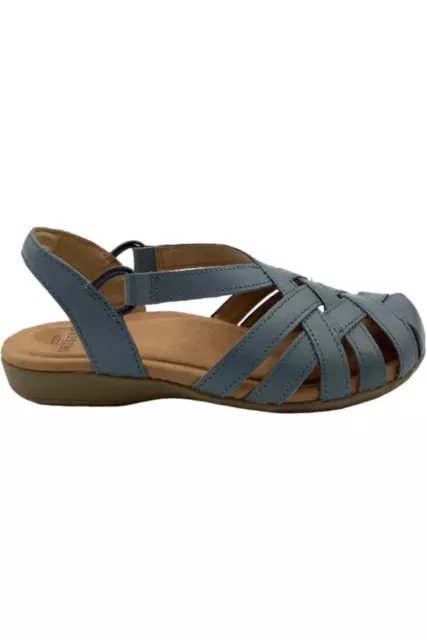 Earth Origins Leather Fisherman Sandals Berri Moroccan Blue