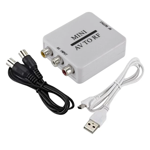 1X(RCA / A / V Composite Video Cable to / Coaxial / Coaxial Converter -Compatibl