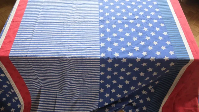 Next Double Bed Set Douvet Cover & 2 Pillowcases Red White & Blue Stars 3