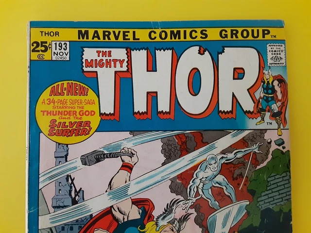 THE MIGHTY THOR Comic Book Vol. 1 Number 193 (Marvel, November 1971). NICE!! 2