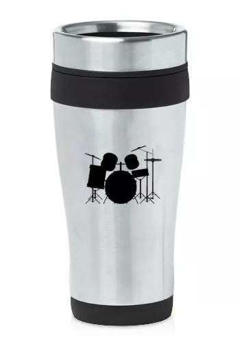 Stainless Steel Insulated 16oz Travel Mug Coffee Cup Drum Set