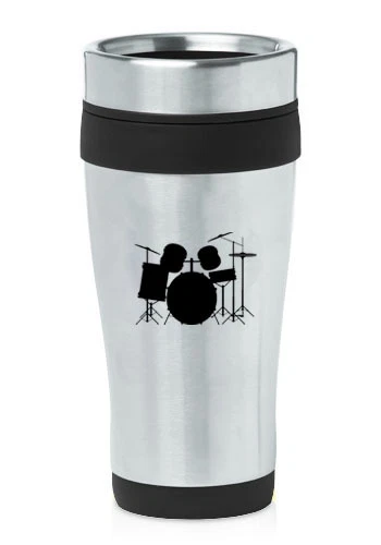 Stainless Steel Insulated 16oz Travel Mug Coffee Cup Drum Set