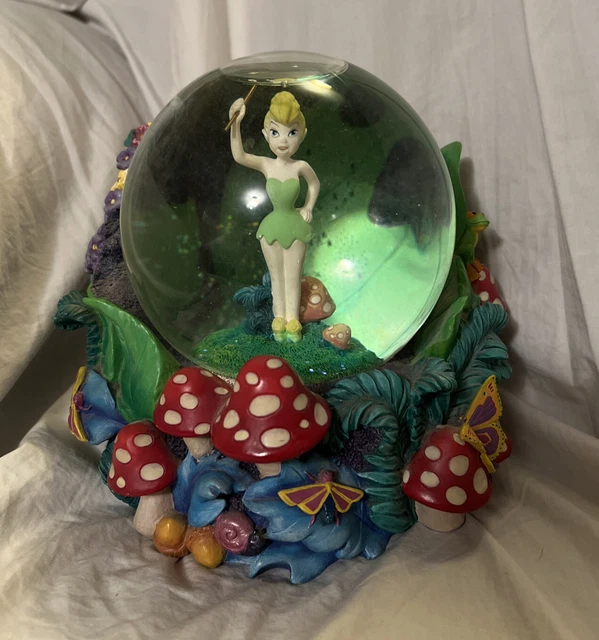 Disney Tinker Bell Musical Snow Globe Peter Pan You Can Fly Colorful Mushrooms Disney Tinker Bell Musical Snow Globe Peter Pan You Can Fly Colorful Mushrooms
