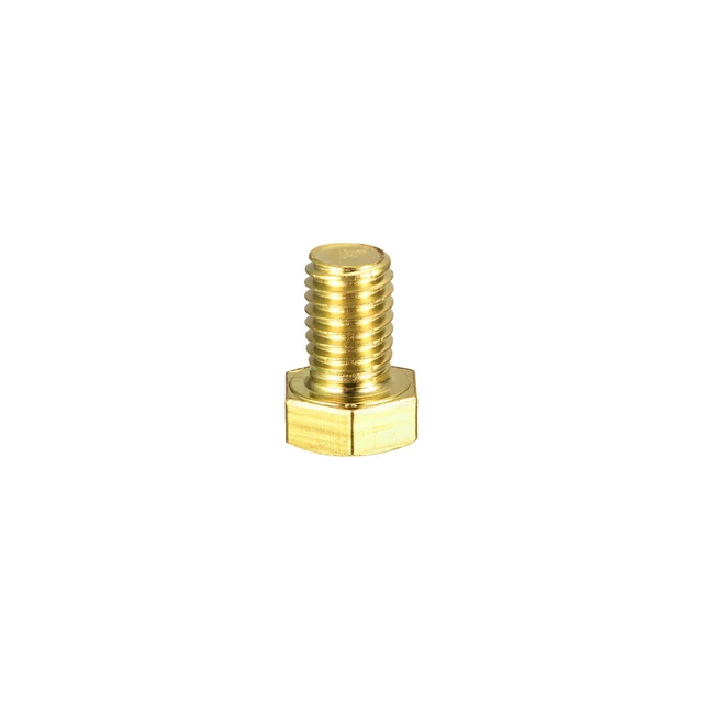 10 Boulons Hexagonaux En Laiton M4x10mm - Entièrement Filetés, Neufs, Par Uxcell