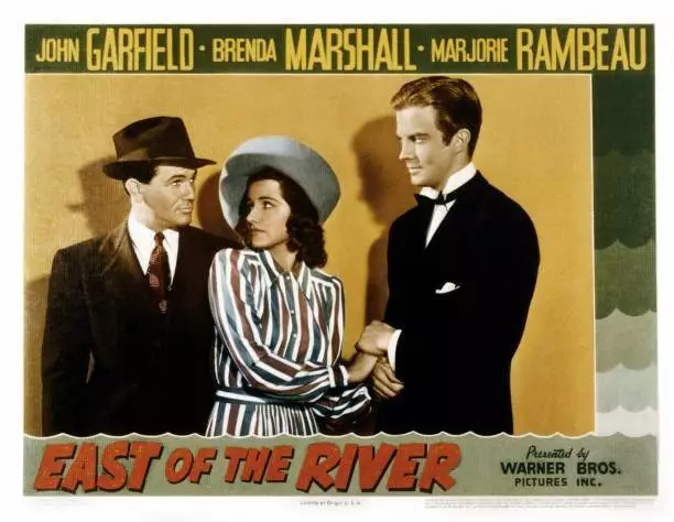 East Of The River Lobby Card John Garfield Brenda Marshall W - 1940 Movie Photo