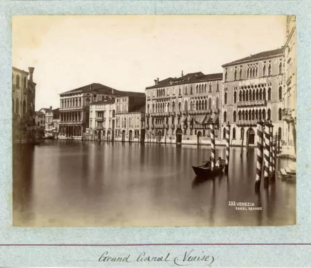 Italie, Venise, Le Grand Canal, ca.1880, Vintage albumen print Vintage albumen p