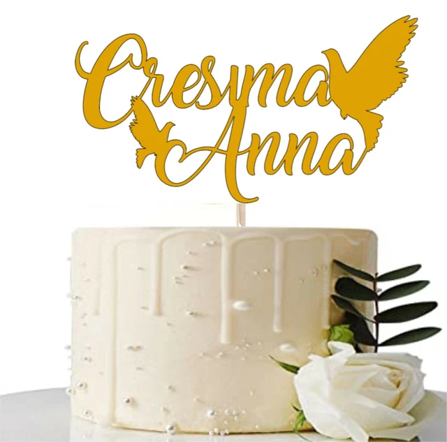 Cake Topper 'Ad Maiora' In Plexiglass Oro - Per Torte Di Laurea, 16x11 Cm