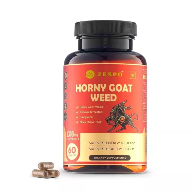 Horny Goat Weed 1300 mg avec Maca, L-Arginine Tribulus Endurance, Énergie,...
