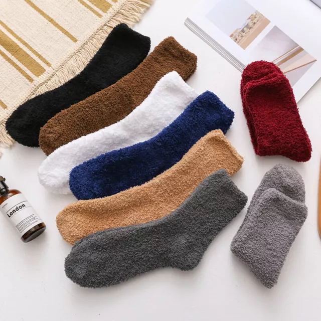 1Pairs Confortable Lit Chaussettes Hommes Moelleux Gardiens Épais Indoor'Hiver 》