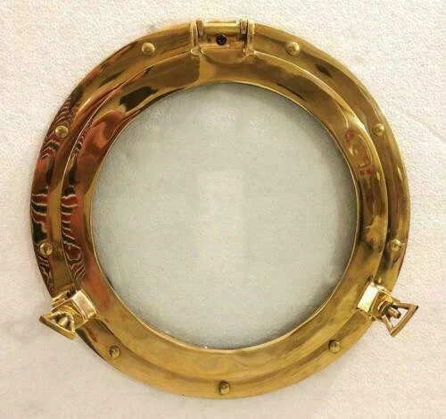 Bullauge 30.5cm Messing Glänzend Oberfläche Wandbehang Nautisch Heim Dekor