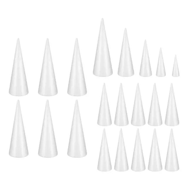 Foam Cone Styrofoam Polystyrene Cone Shapes DIY White Christmas Tree Crafts