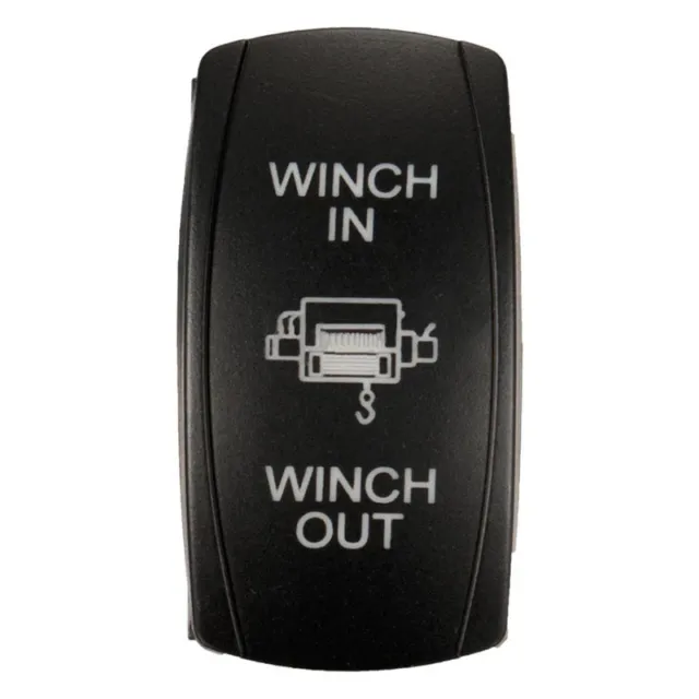 7Pin Laser Momentary Rocker Switch Winch In Winch Out 12V ON-OFF-ON LED LigE8