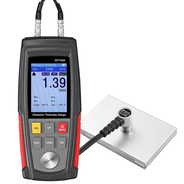 DIGITAL ULTRASONIC THICKNESS Gauge Meter with Calibration High