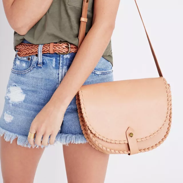 NEW MADEWELL The Whipstitch Saddlebag in Natural Buff G5782