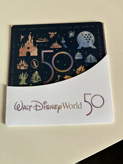 WALT DISNEY WORLD 50th ANNIVERSARY CELEBRATION 4 PARK GIFT CARD ZERO BALANCE