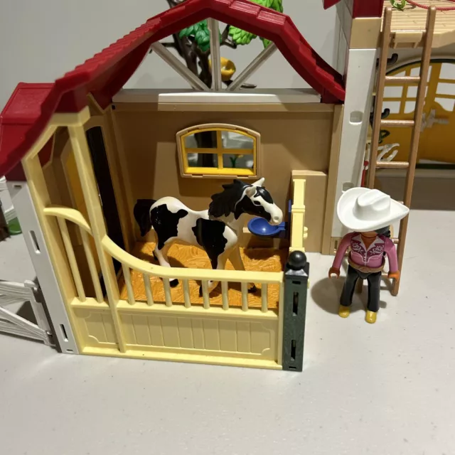 Playmobil Large Horse Farm 6926 Equestrian Horses Stables Barn Incomplete Set 3