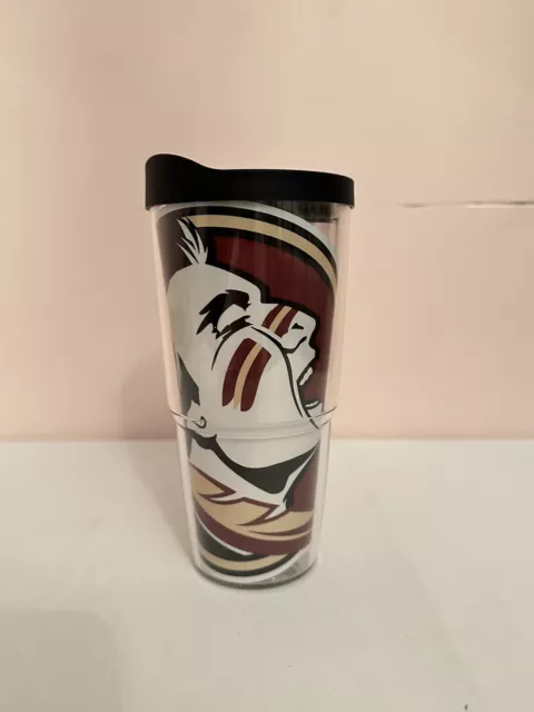 TERVIS 24oz Tumbler w/Lid Florida State Seminoles ACC FSU w/Team Logo Graphics.