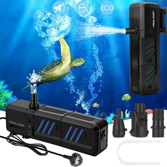 4in1 UK Plug Aquarium Fish Tank Water Pump Internal Purifier Filters Oxygen Wave