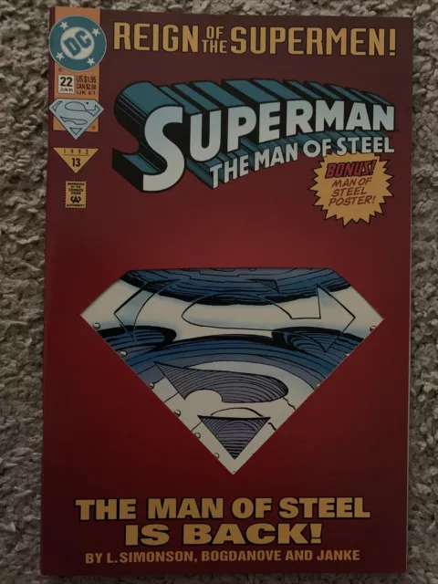 Superman: The Man of Steel #22 [Die-Cut Cover Edition] (Jun 1993, DC)