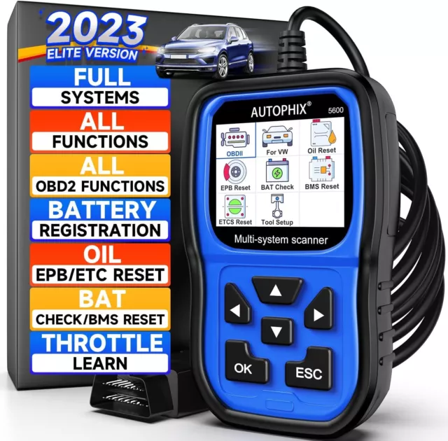 AUTOPHIX 5600 Fit for VW Code Reader Full System OBD2 Diagnostic Scanner ABS SRS 3