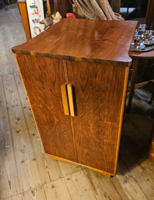 Art Deco Vintage Drinks Cabinet Walnut 1930s Stunning 33 inch