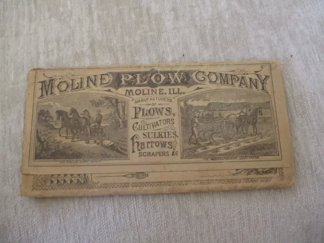 Original 1882 Moline Plow Co. Farmers Pocket Diary