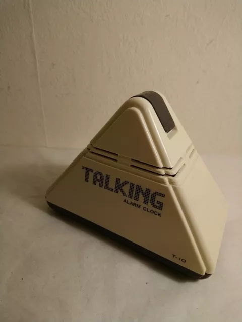 Vintage 1980'S Pyramid Digital Talking Alarm Clock T-10 Cobalt Speechmaster 2