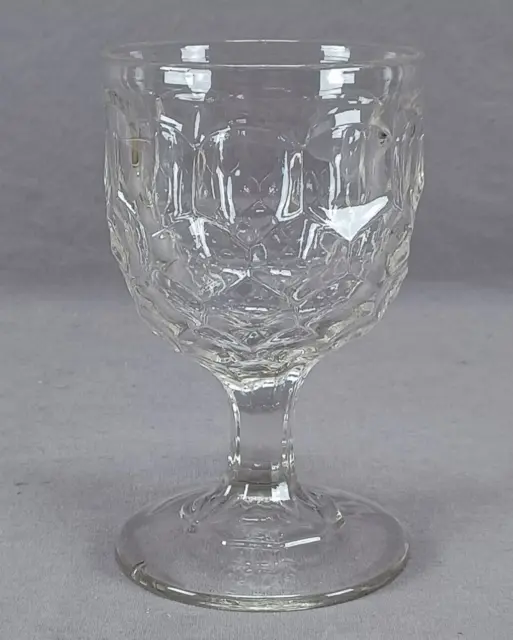 EAPG Honeycomb Pattern Unknown Manufacturer Water Goblet Circa 1880s