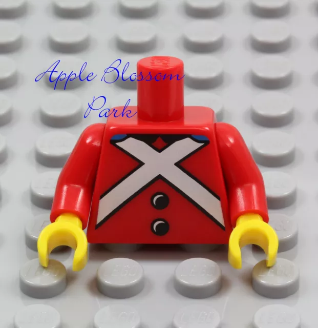 LEGO PIRATE TORSO Body Part Ascot Captain Gold Hook Hand Arms