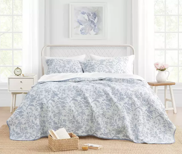 Laura Ashley Home - Amberley Collection - Quilt Set - 100% Cotton, Breathable
